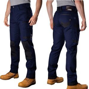 BAD Attitude Straight Pants Navy Workwear Size 34 Australian Owned Outdoor EUC